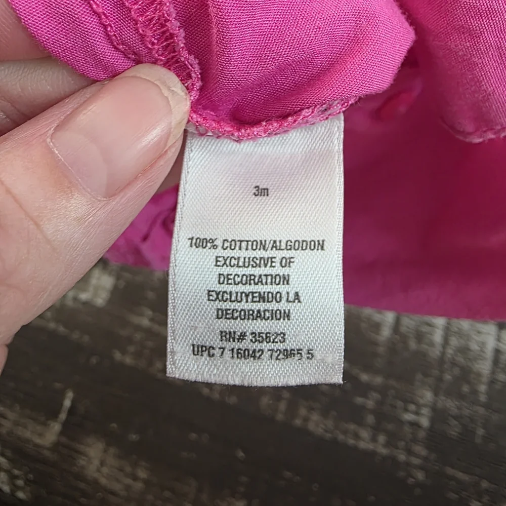 Carter's Pink Diaper Cover with Blue Trim